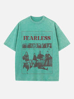 LE SSERAFIM Print Round Neck T-shirt