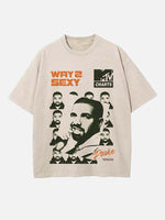 Drake Print Round Neck T-shirt