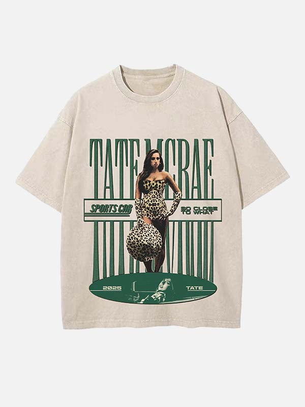 Tate McRae Print Round Neck T-shirt