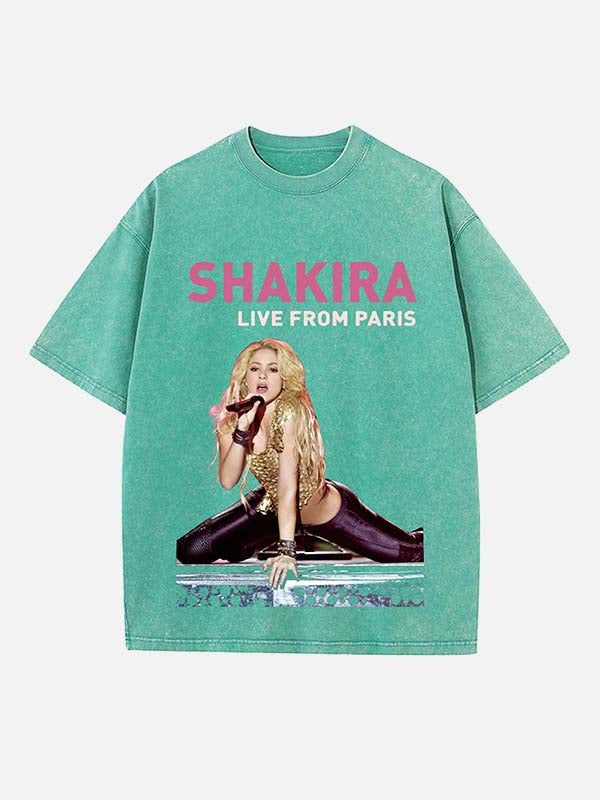 Shakira Print Round Neck T-shirt