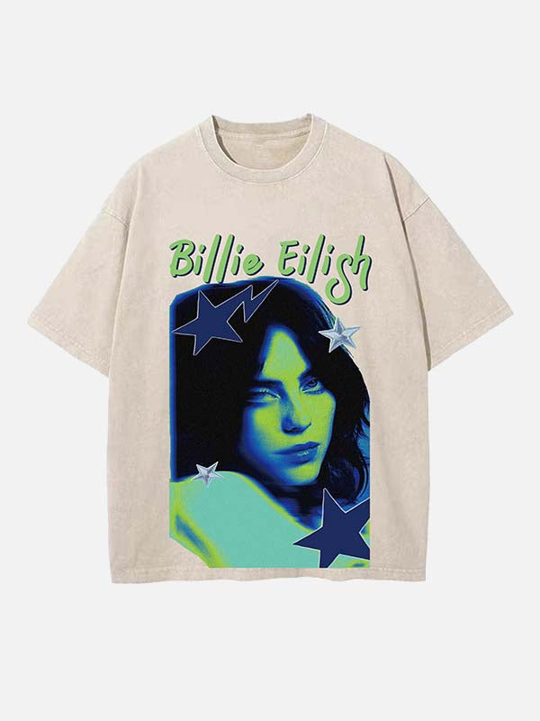 Billie Eilish Print Round Neck T-shirt