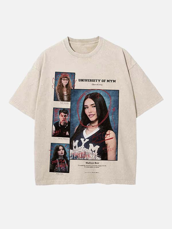 Madison Beer Print Round Neck T-shirt