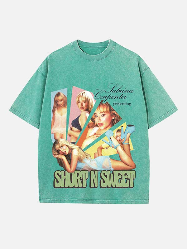 Sabrina Carpenter Print Round Neck T-shirt