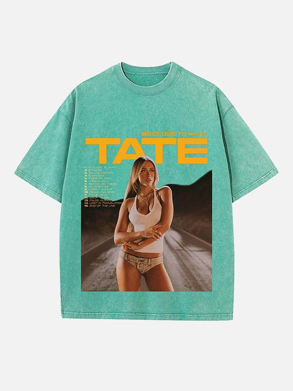 Tate McRae Print Round Neck T-shirt