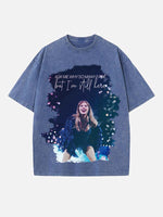 Taylor Swift Print Round Neck T-shirt