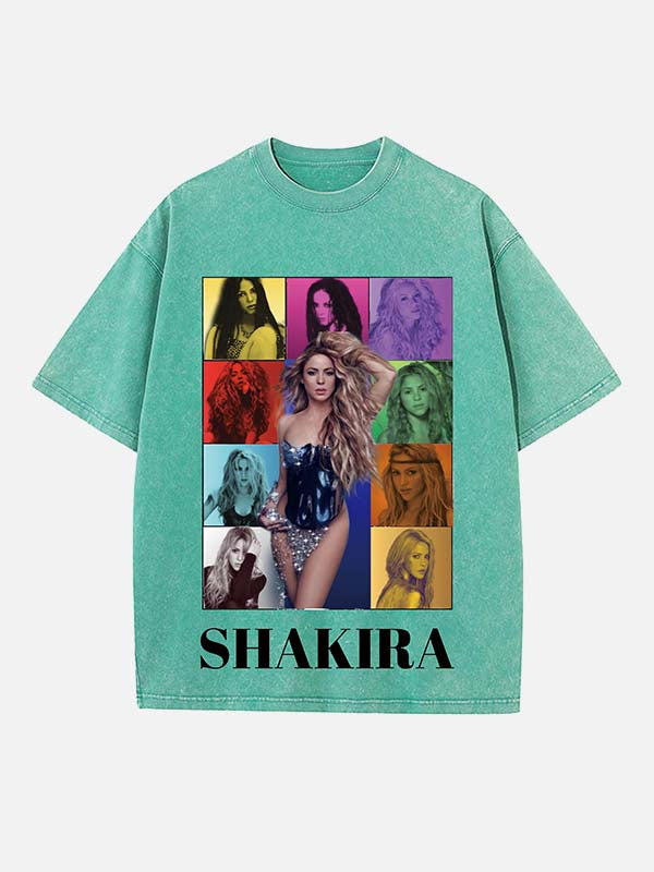 Shakira Print Round Neck T-shirt