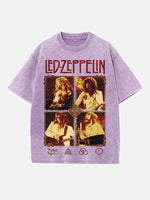 Led Zeppelin Print Round Neck T-shirt