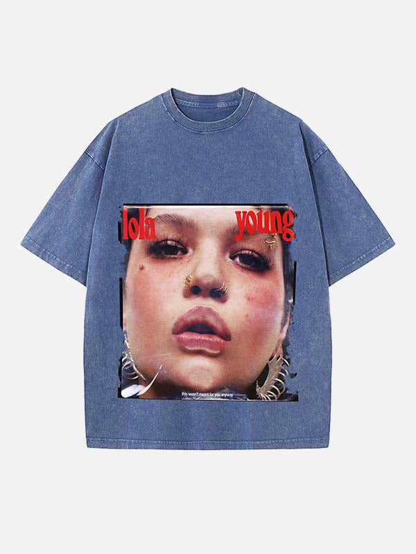 Lola Young Print Round Neck T-shirt