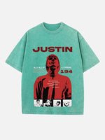 Justin Bieber Print Round Neck T-shirt