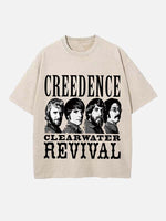 Creedence Clearwater Revival Print Round Neck T-shirt