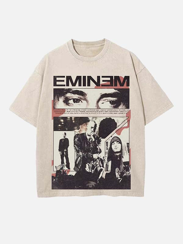 Eminem Print Round Neck T-shirt