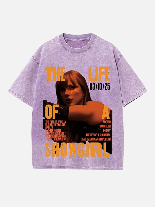 Taylor Swift Print Round Neck T-shirt