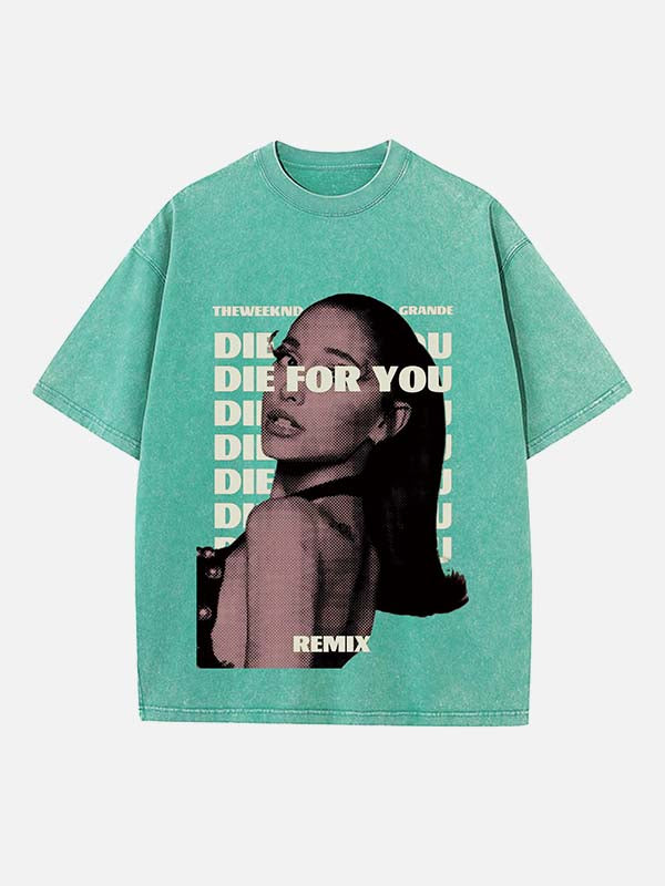 Ariana Grande Print Round Neck T-shirt