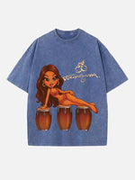 Karol G Print Round Neck T-shirt