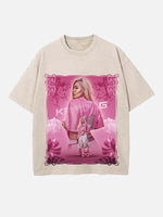 Karol G Print Round Neck T-shirt