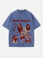 Avril Lavigne Print Round Neck T-shirt