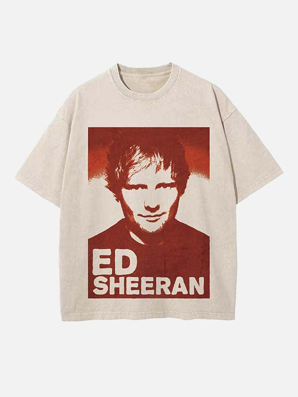 Ed Sheeran Print Round Neck T-shirt