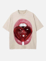 Miley Cyrus Print Round Neck T-shirt