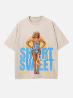 Sabrina Carpenter Print Round Neck T-shirt