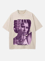 Raye Print Round Neck T-shirt
