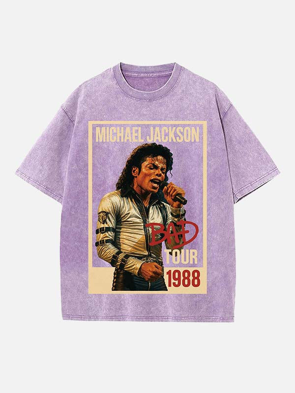 Michael Jackson Print Round Neck T-shirt