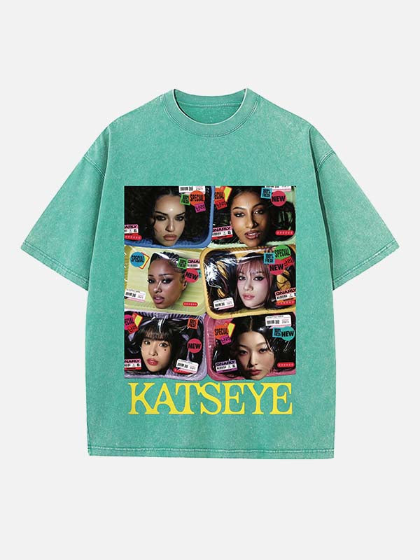 KATSEYE Print Round Neck T-shirt