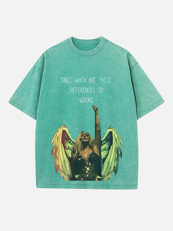 Kesha Print Round Neck T-shirt