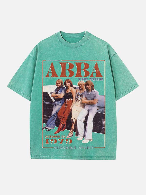 ABBA Print Round Neck T-shirt