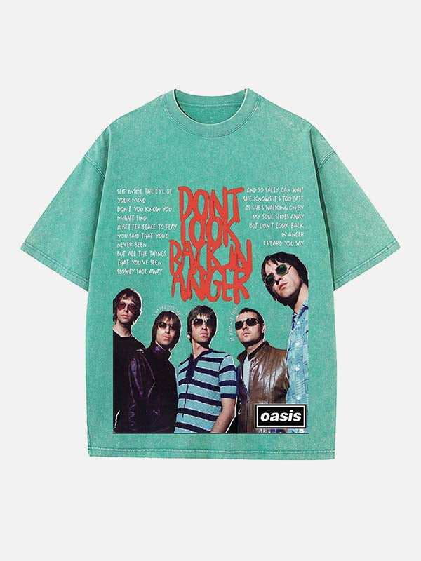 Oasis Print Round Neck T-shirt
