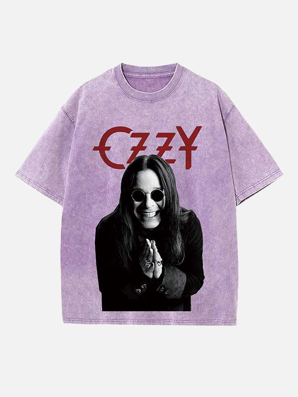 Black Sabbath Print Round Neck T-shirt