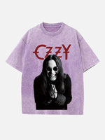 Black Sabbath Print Round Neck T-shirt