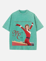 Mariah Carey Print Round Neck T-shirt