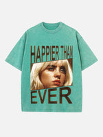 Billie Eilish Print Round Neck T-shirt