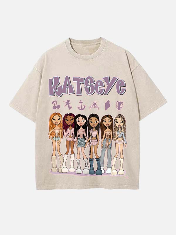 KATSEYE Print Round Neck T-shirt