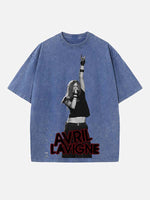 Avril Lavigne Print Round Neck T-shirt