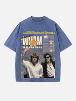 George Michael Wham! Print Round Neck T-shirt