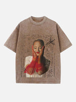 Ariana Grande Print Round Neck T-shirt