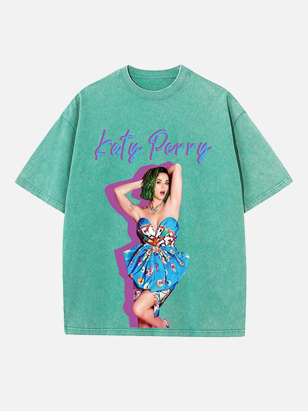 Katy Perry Print Round Neck T-shirt