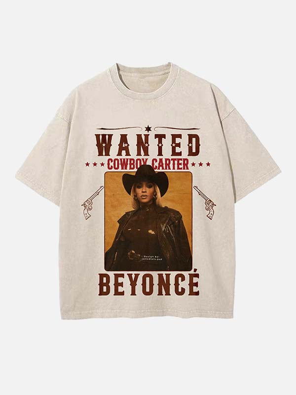 Beyoncé Print Round Neck T-shirt
