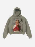 Ariana Grande Print Slant Pockets Hoodie