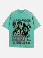 Drake Print Round Neck T-shirt