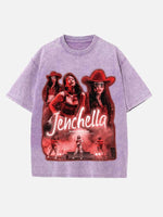 BLACKPINK Jennie Print Round Neck T-shirt