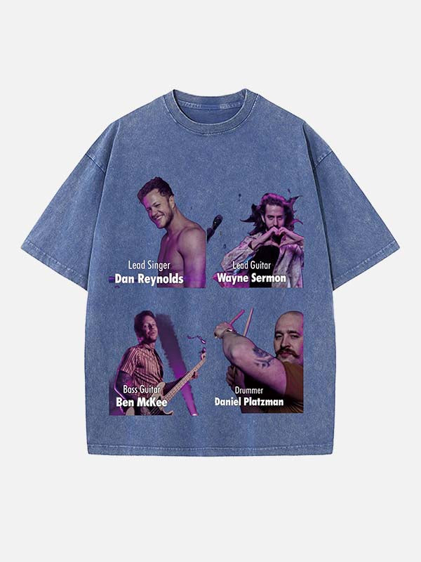 Imagine Dragons Print Round Neck T-shirt