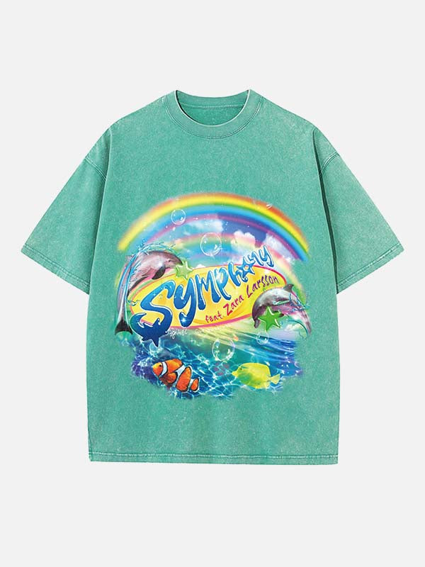 Zara Larsson Print Round Neck T-shirt