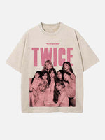 TWICE Print Round Neck T-shirt