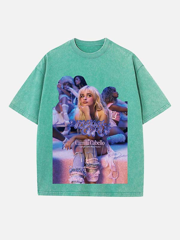Camila Cabello Print Round Neck T-shirt