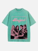 BLACKPINK Print Round Neck T-shirt