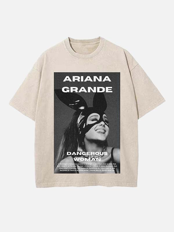 Ariana Grande Print Round Neck T-shirt