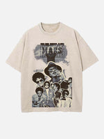 Bruno Mars Print Round Neck T-shirt