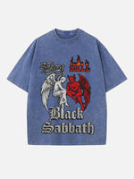 Black Sabbath Print Round Neck T-shirt